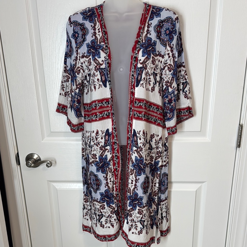 Maurices floral open front kimono